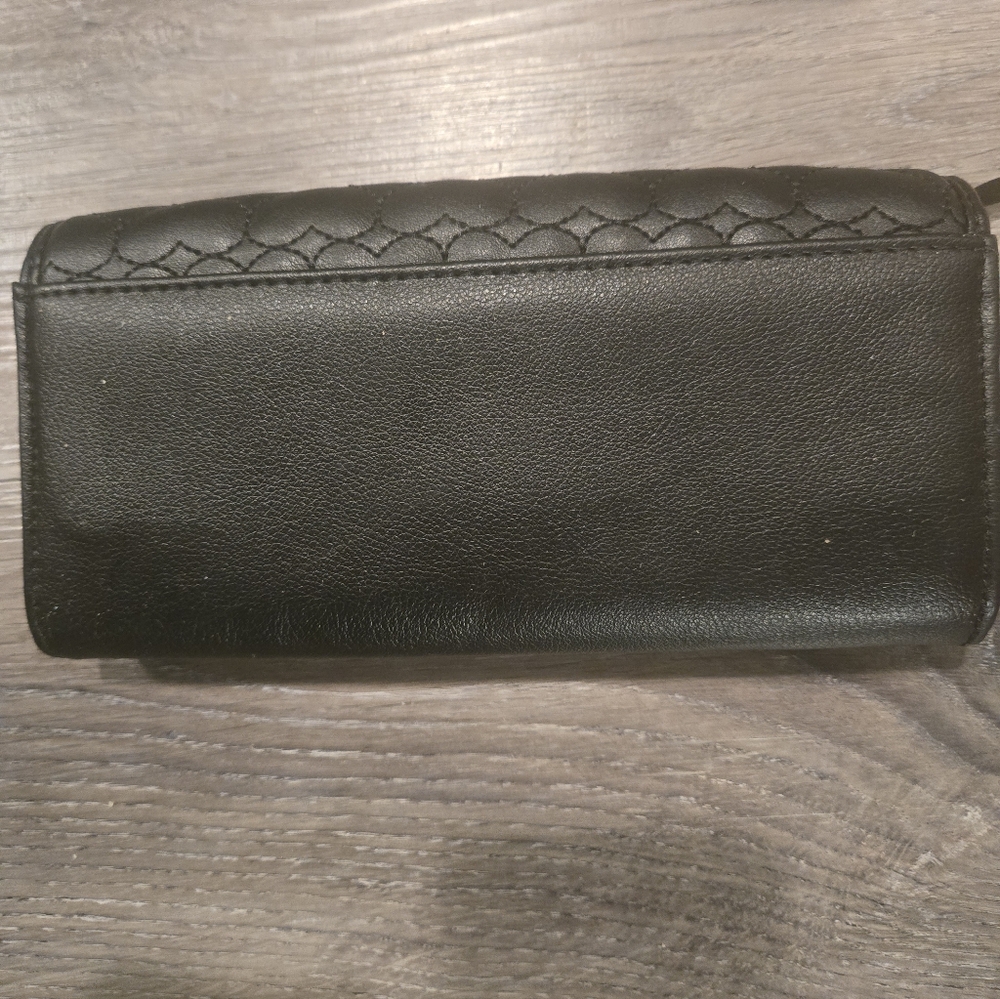 Juicy Couture Black Quilted Heart Wallet with Gold Double Heart Accent New - Picture 2 of 5
